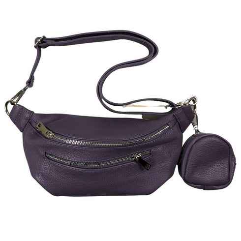 Crossbodybag mittelgroß mit zwei Reißverschlüssen und kleinem Geldbeutel extra